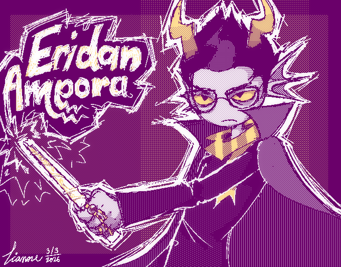 i drew this for art club, its WAY better than the other eridan drawings trust